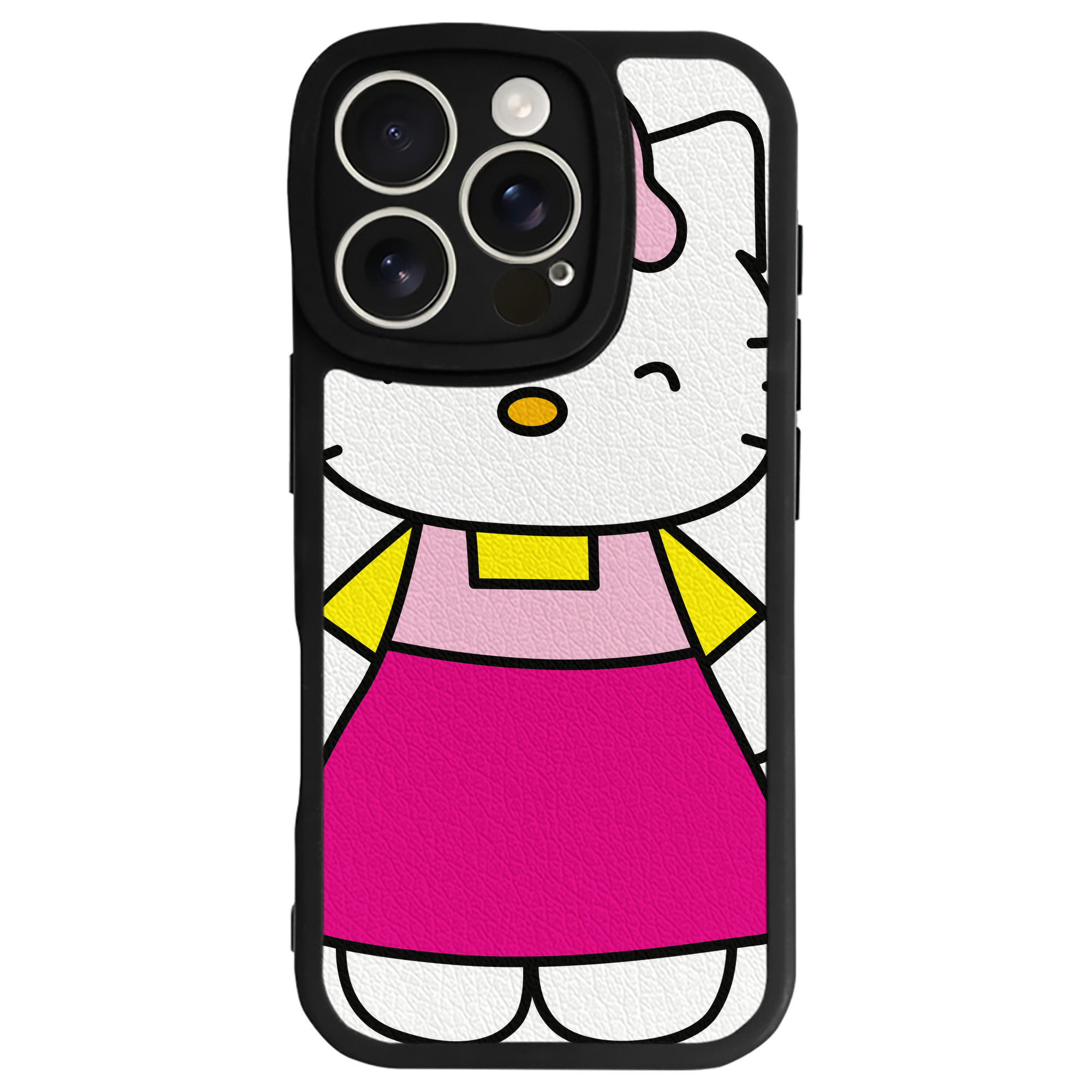 （画像用） Hello Kitty ハローキティ 【iPhone 16シリーズ対応】シリコンスマホケース（レザー調） 材質：シリコン